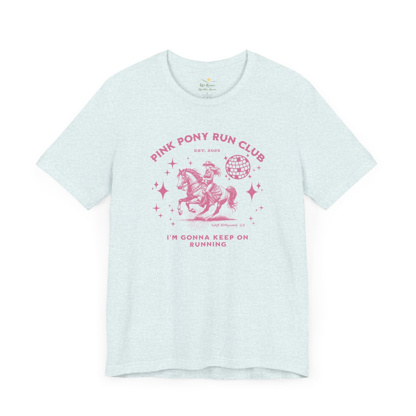 Blended Fabric Pink Pony Tee
