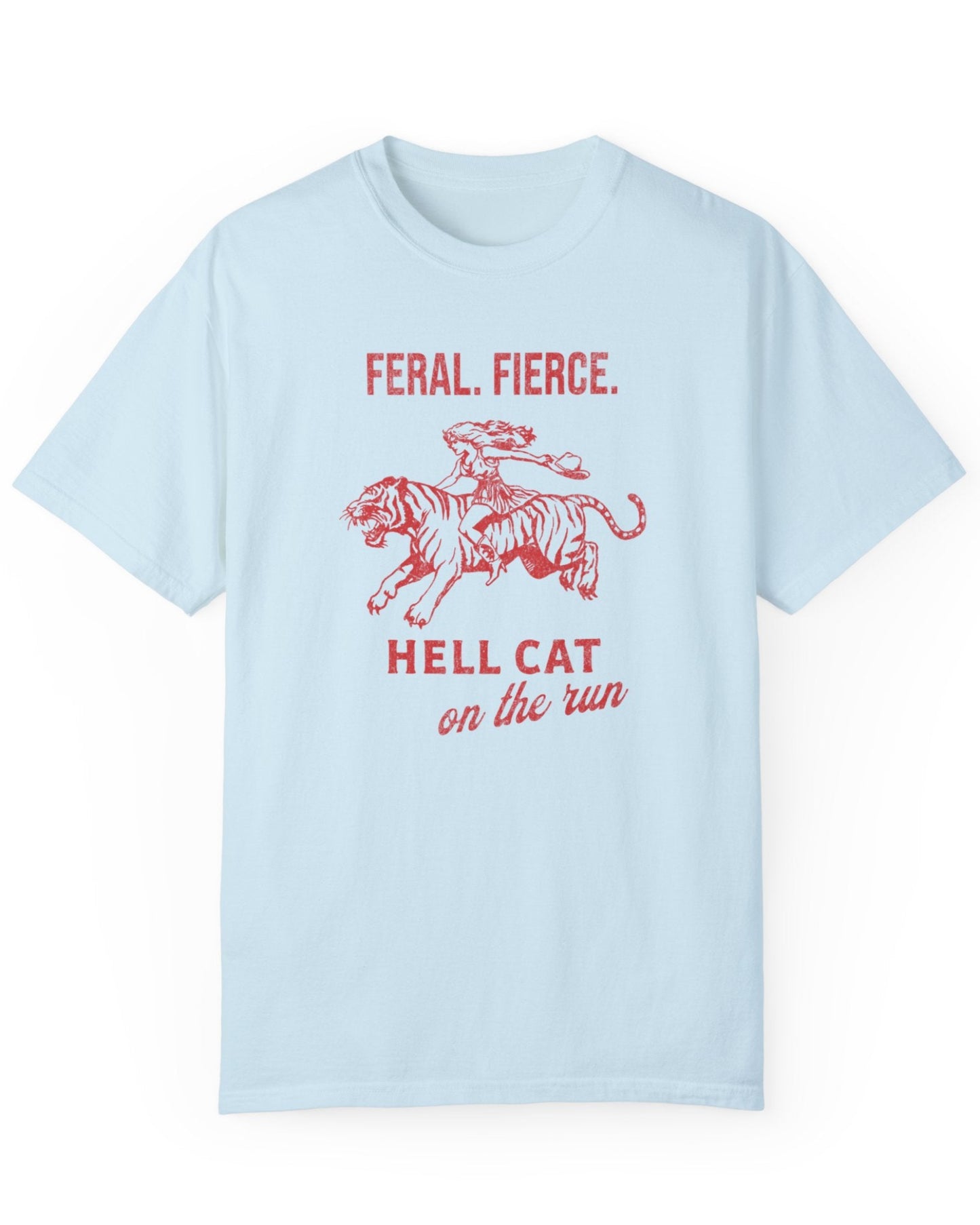 Vintage, Distressed, Hell Cat Runner Tee