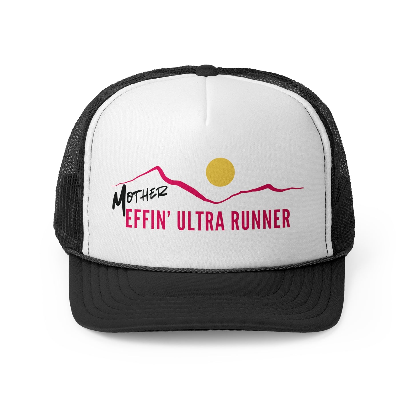 Mother Effin' Ultra Runner Trucker Cap-Pink