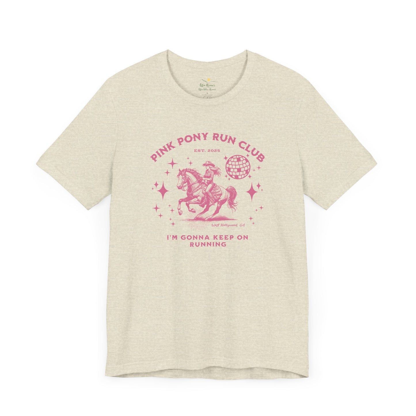 Blended Fabric Pink Pony Tee