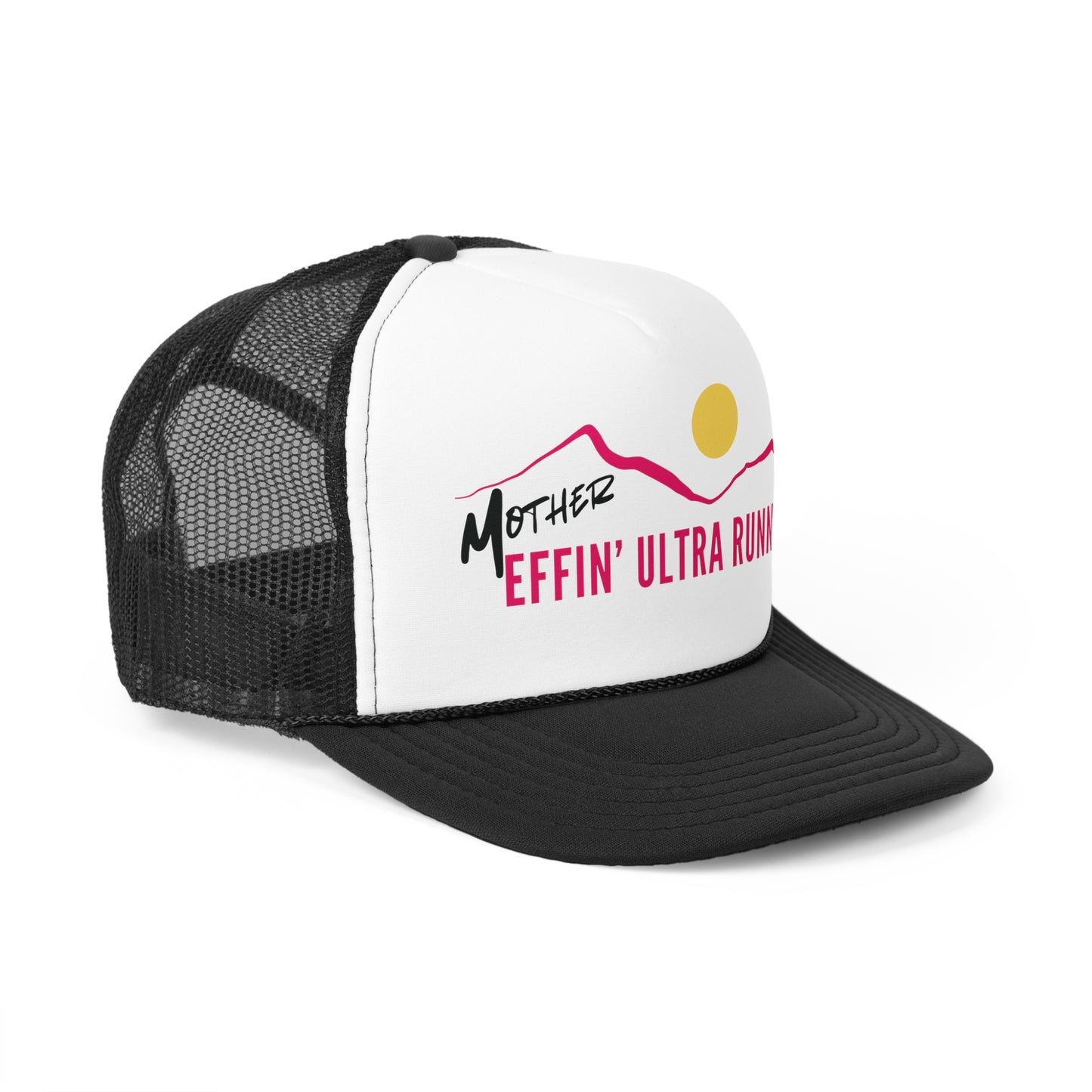 Mother Effin' Ultra Runner Trucker Cap-Pink