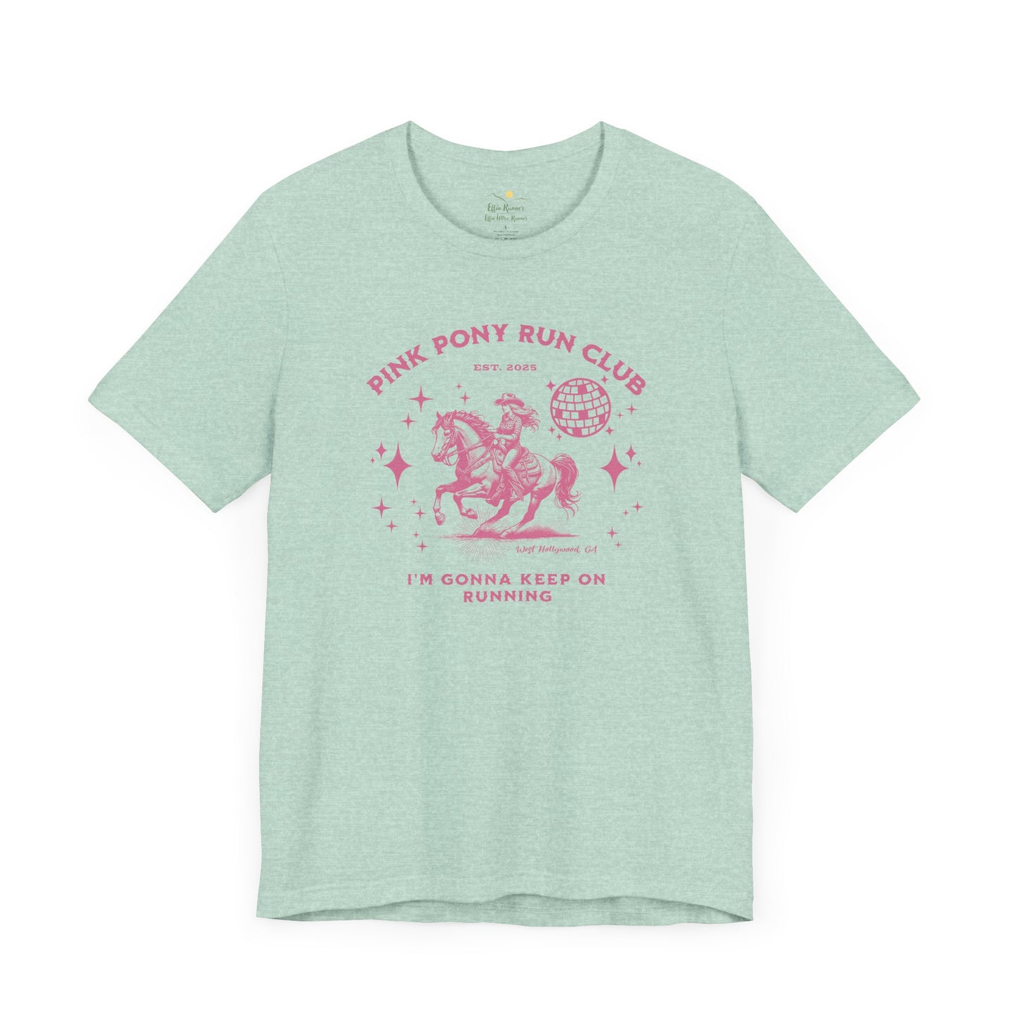 Blended Fabric Pink Pony Tee