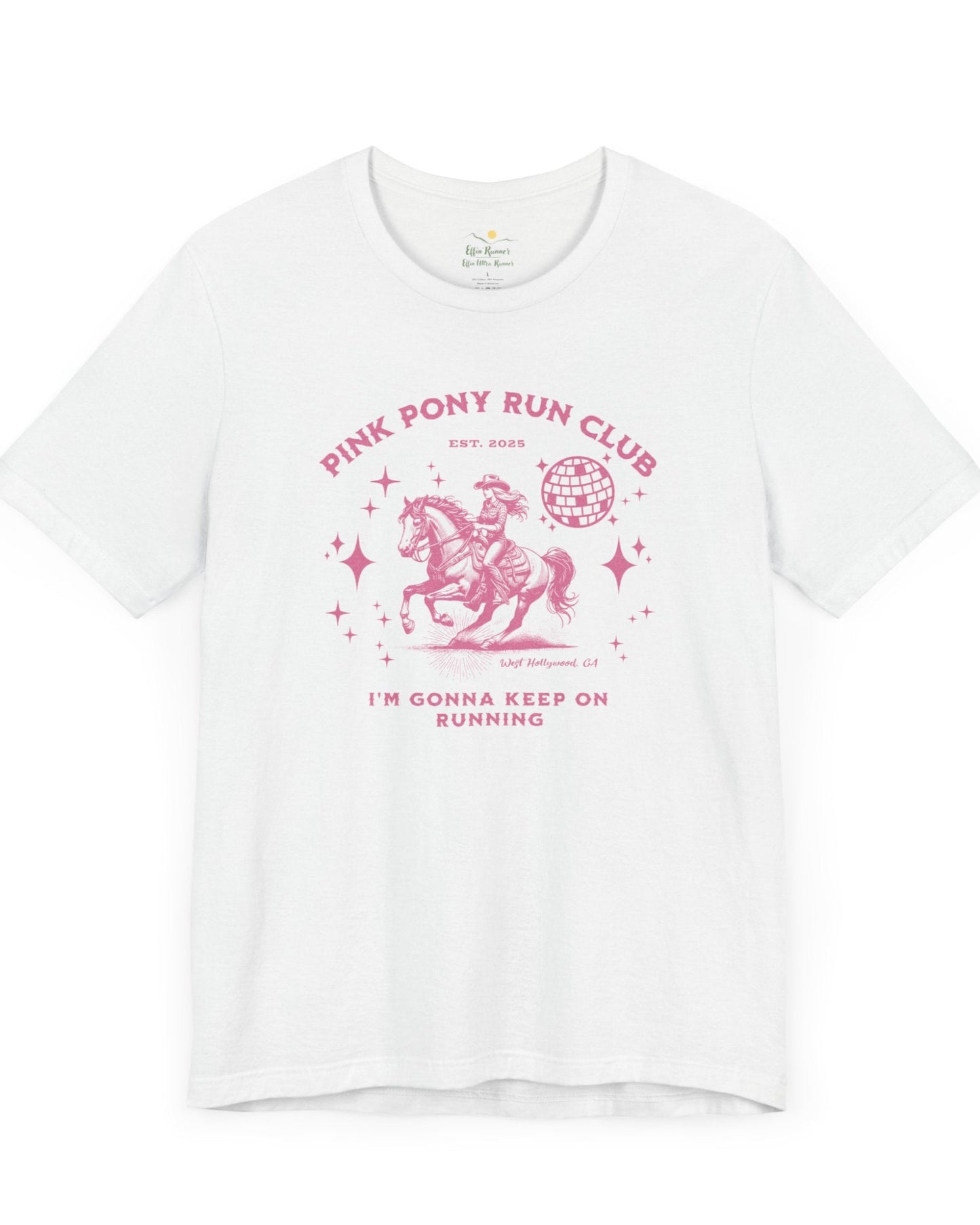 Blended Fabric Pink Pony Tee