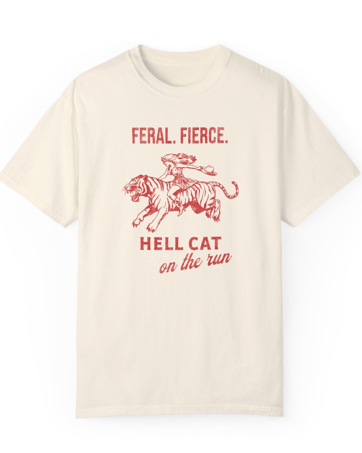 Vintage, Distressed, Hell Cat Runner Tee