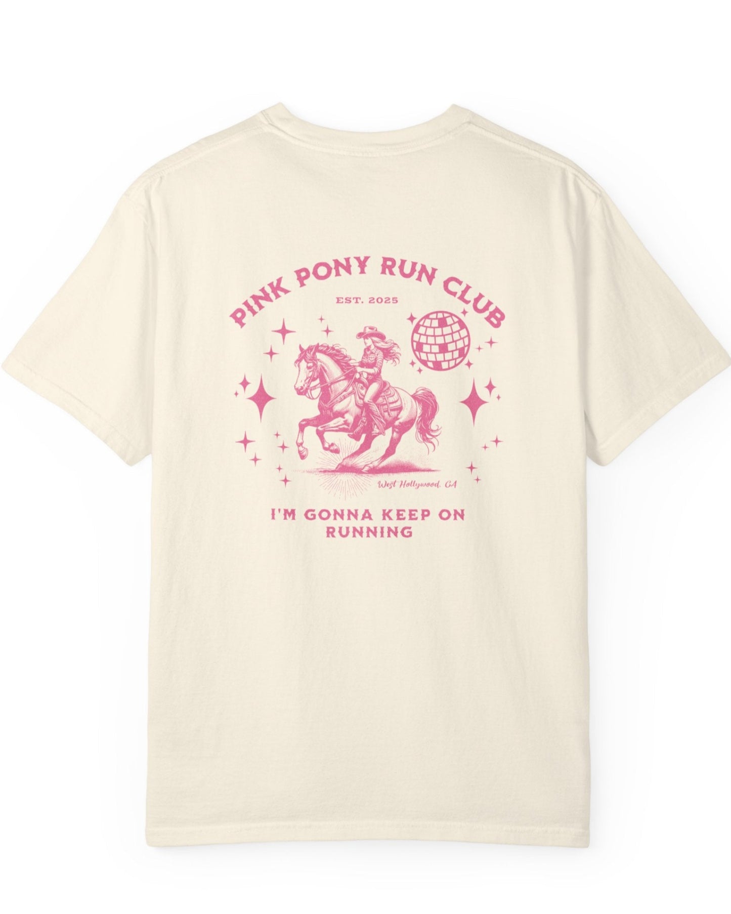 Back Graphic Pink Pony Run Club Premium Tee