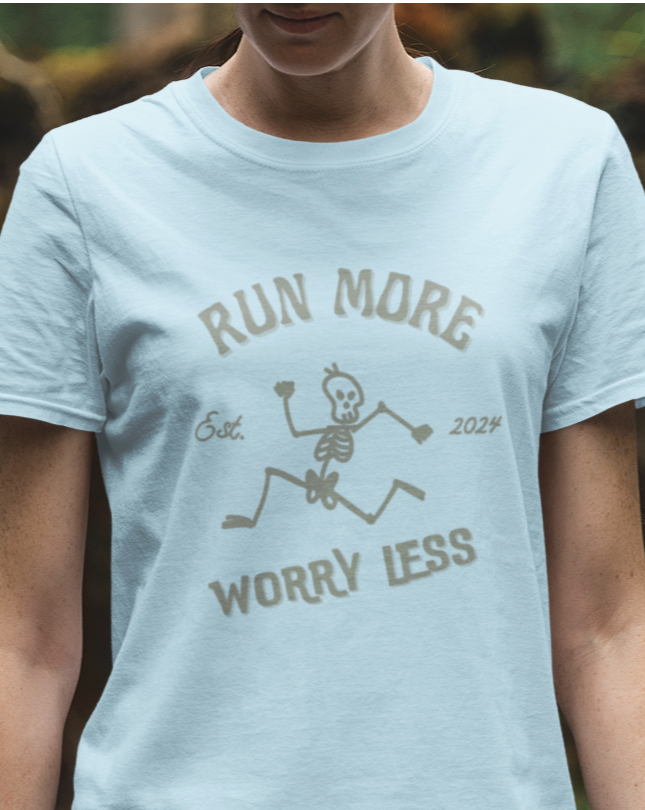 Running Man-Run More Worry Less Tee