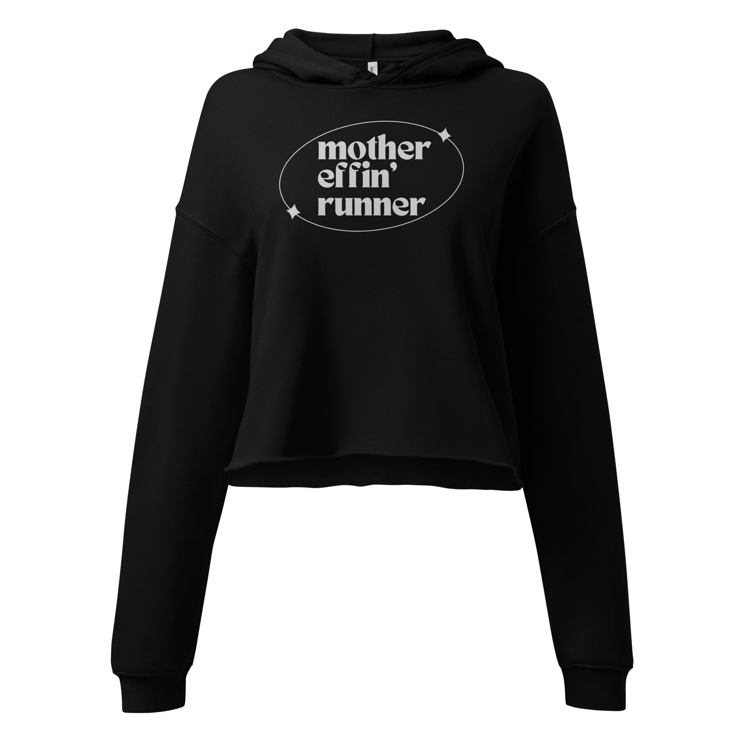 Mother Effin Runner-Women's Crop Hoodie