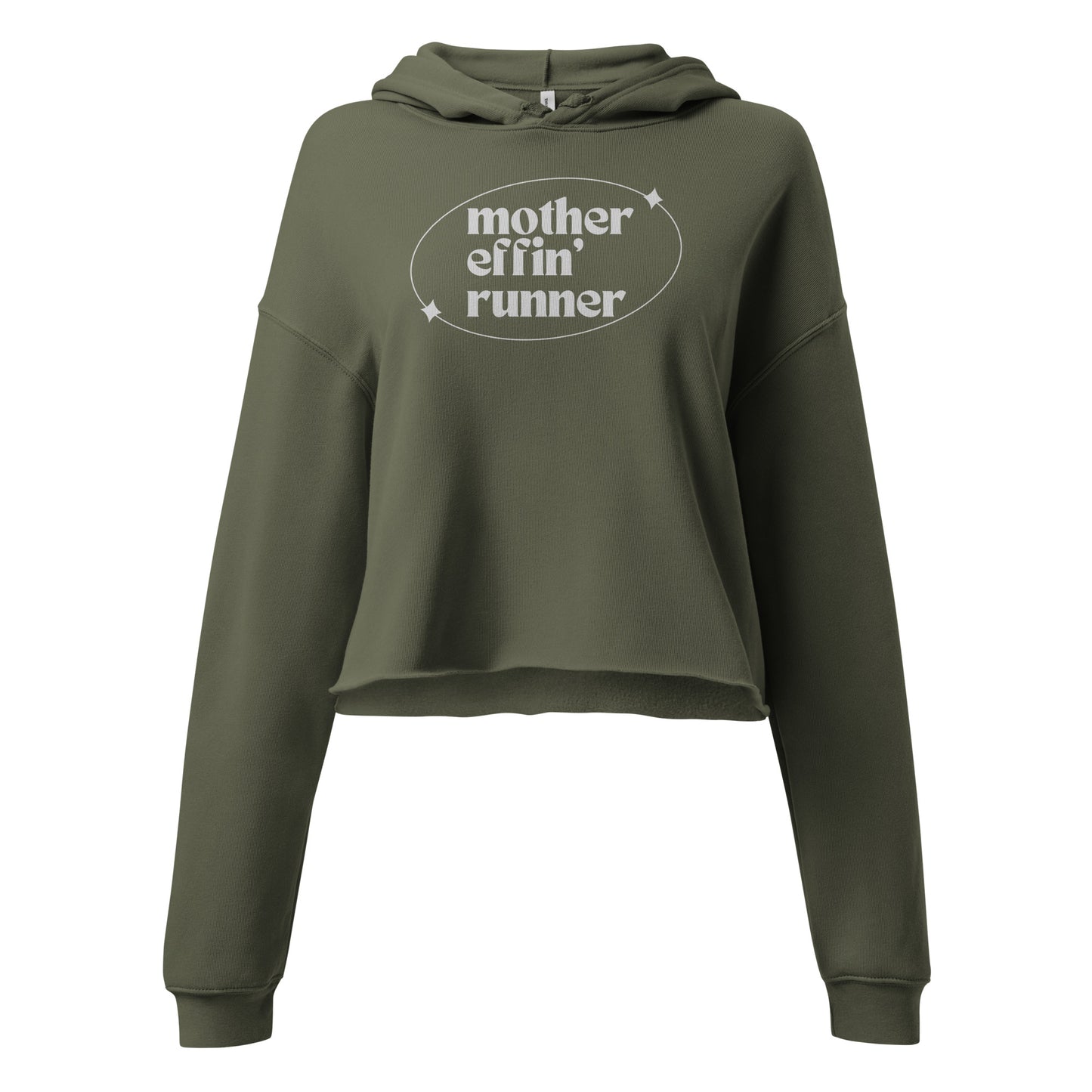 Mother Effin Runner-Women's Crop Hoodie
