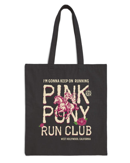 Pink Pony Run Club Cotton Tote Bag