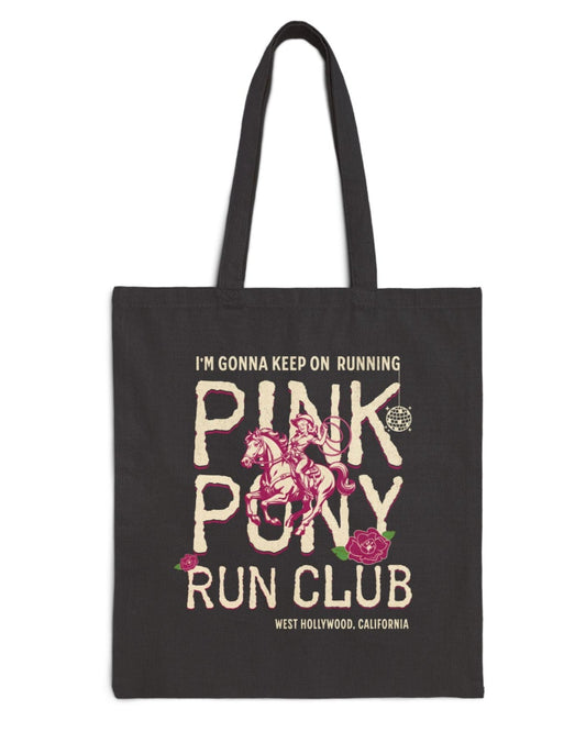 Pink Pony Run Club Cotton Tote Bag