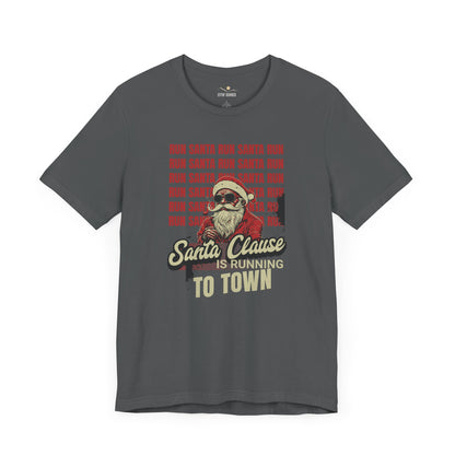 Santa's Running To Town-Tee