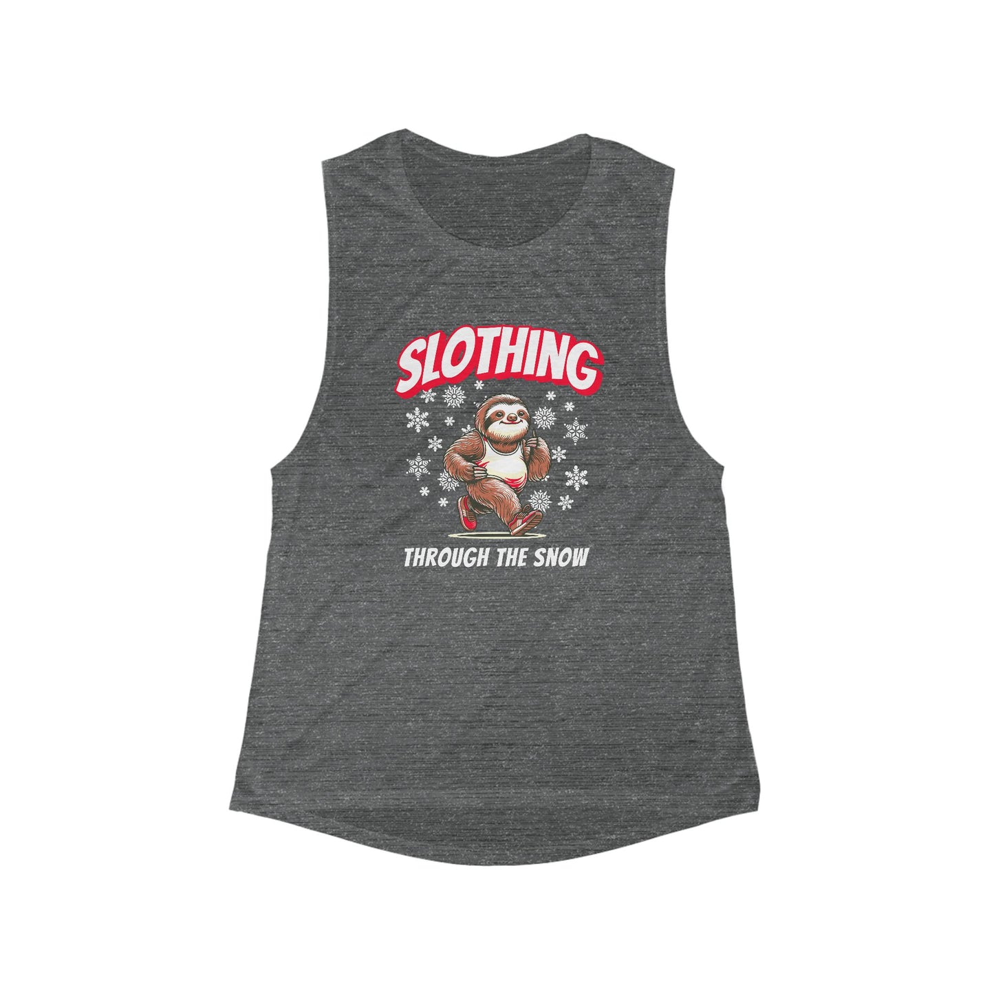 Slothing Through The Snow Women's Muscle Tank