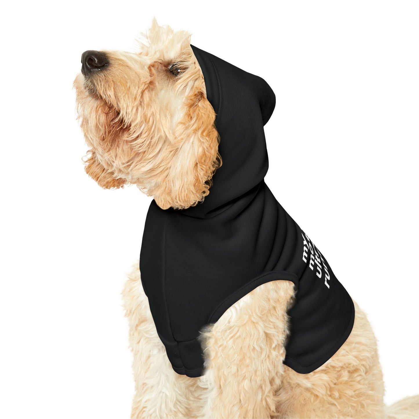 Black My Dad is an Effin' Ultra Runner Pet Hoodie