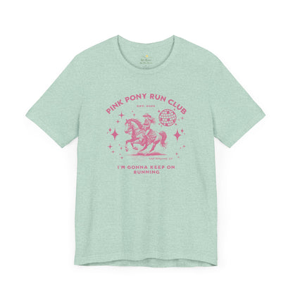 Blended Fabric Pink Pony Tee