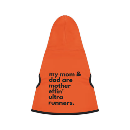 Dog Parents-Ultra Running Couple Dog Hoodie Orange