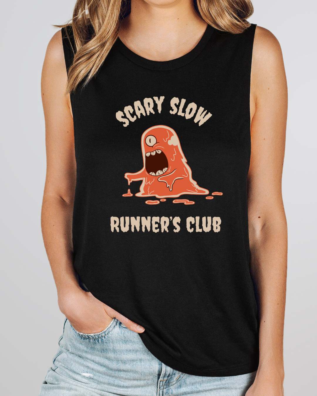 Scary Slow Runner's Club Muscle Tank