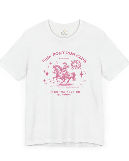 Blended Fabric Pink Pony Tee
