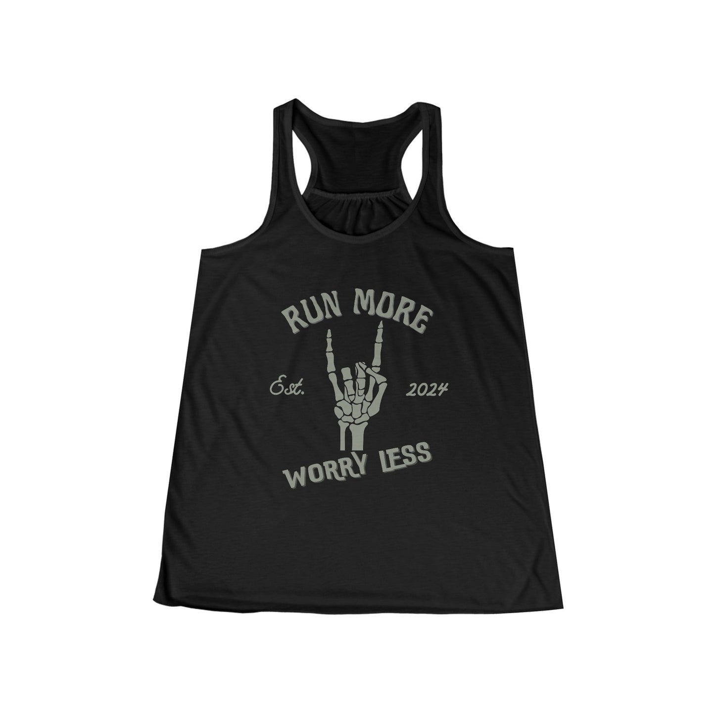 Run More Worry Less Flowy Tank