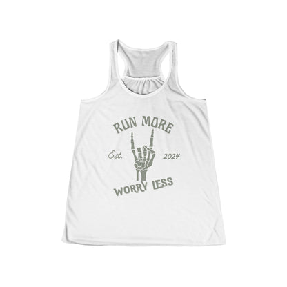 Run More Worry Less Flowy Tank