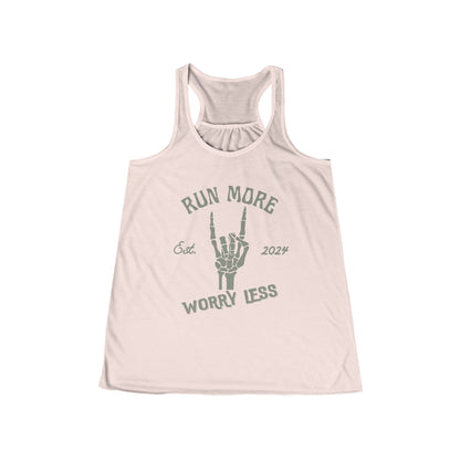 Run More Worry Less Flowy Tank