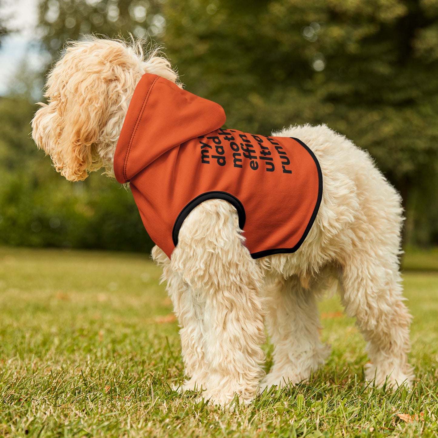 Dog Parents-Ultra Running Couple Dog Hoodie Orange