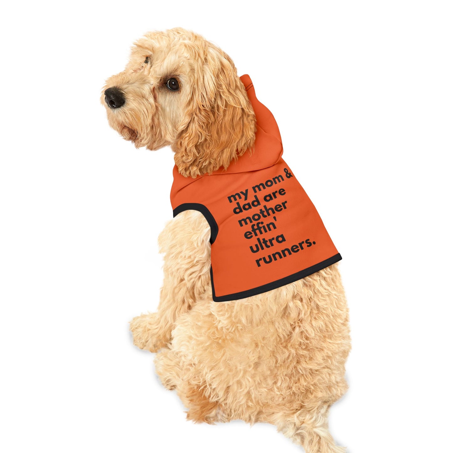 Dog Parents-Ultra Running Couple Dog Hoodie Orange