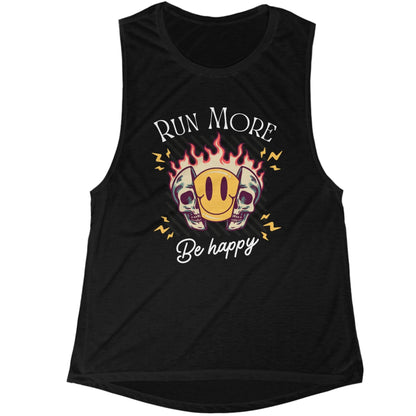 Run More Be Happy Muscle Tank