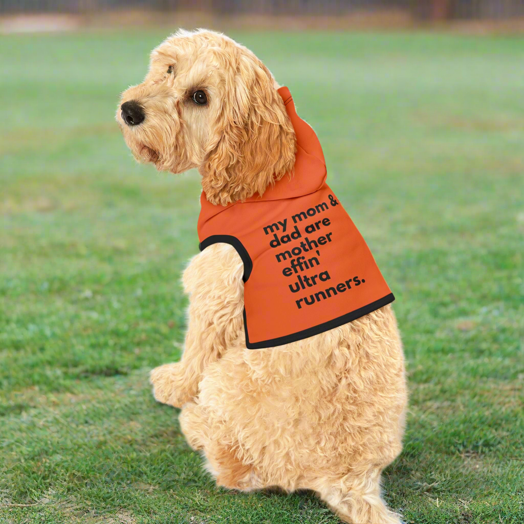 Dog Parents-Ultra Running Couple Dog Hoodie Orange