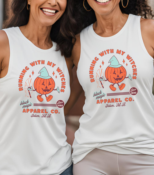 Groups Run With My Witches-Retro Tank