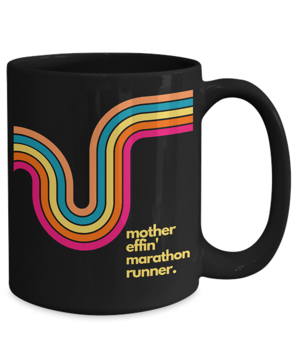 Retro Mother Effin' Marathon Runner Mug