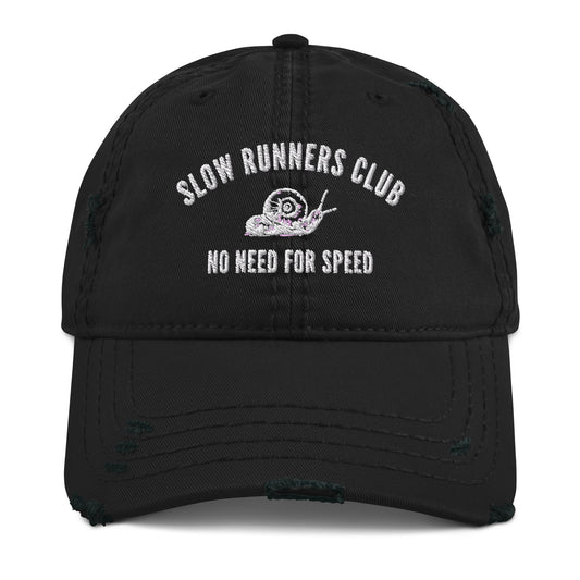 Distressed Slow Runners Club Low Profile Hat