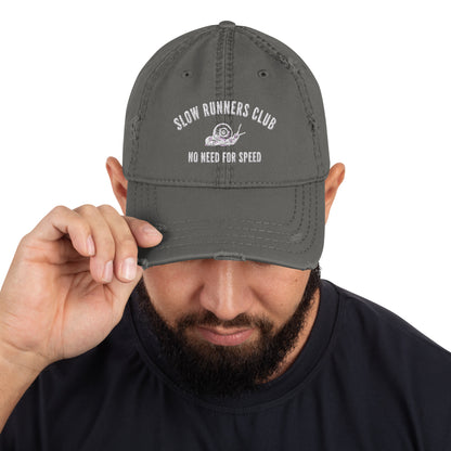 Distressed Slow Runners Club Low Profile Hat