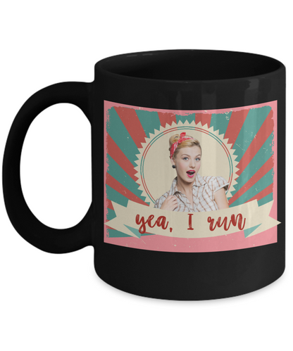 Yea, I run, Retro Style-Mug