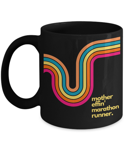 Retro Mother Effin' Marathon Runner Mug