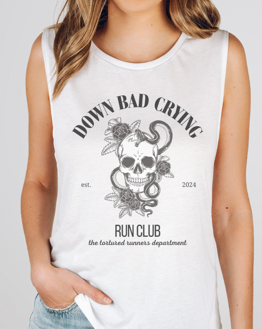 Skull and Snake Down Bad Crying Muscle Tank