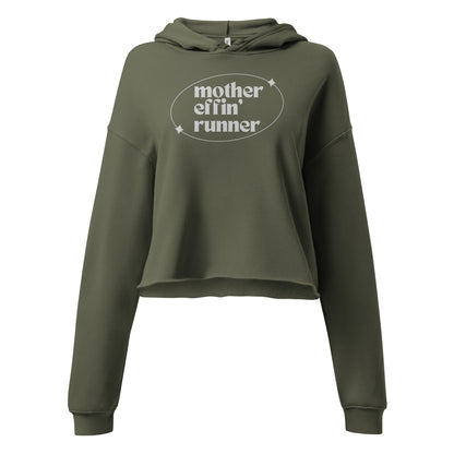 Mother Effin Runner-Women's Crop Hoodie