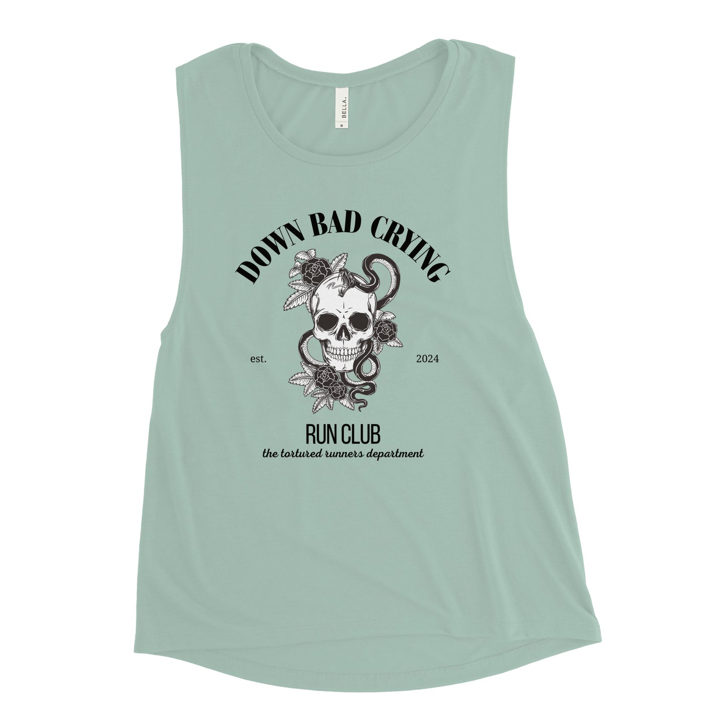 Skull and Snake Down Bad Crying Muscle Tank