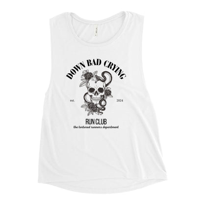 Skull and Snake Down Bad Crying Muscle Tank